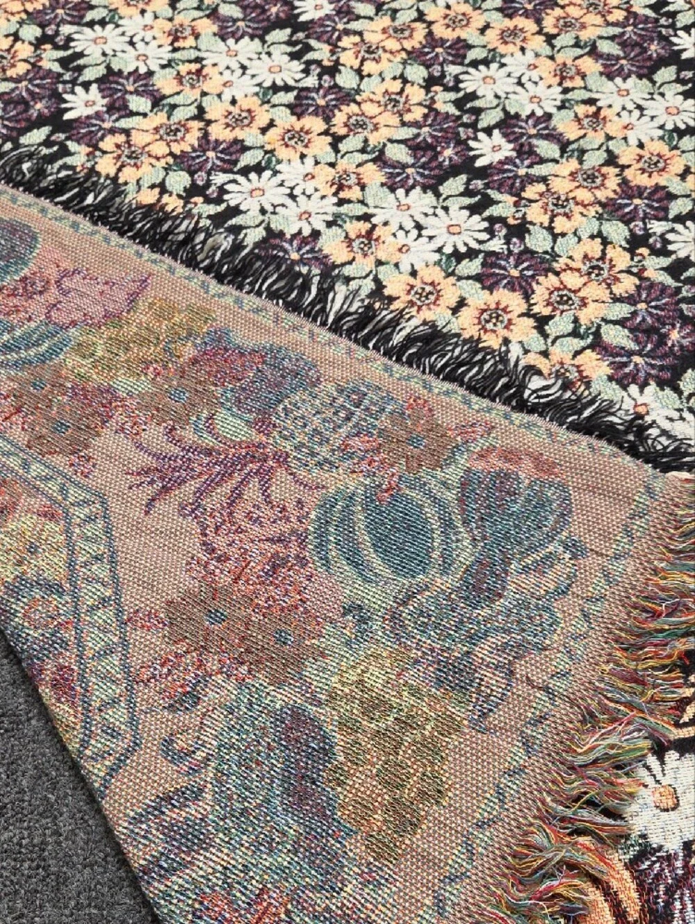 Floral Harvest Woven Throw / The Edith collection blanket/ throw 46